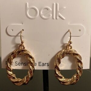Belk golden earrings for sensitive ears